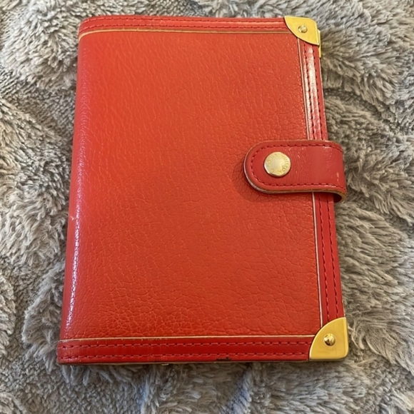 Louis Vuitton Red and Gold Suhali Agenda Day Planner Wallet - Picture 3 of 6
